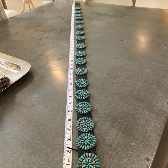 Turquoise sterling silver custom made Belt main image 4
